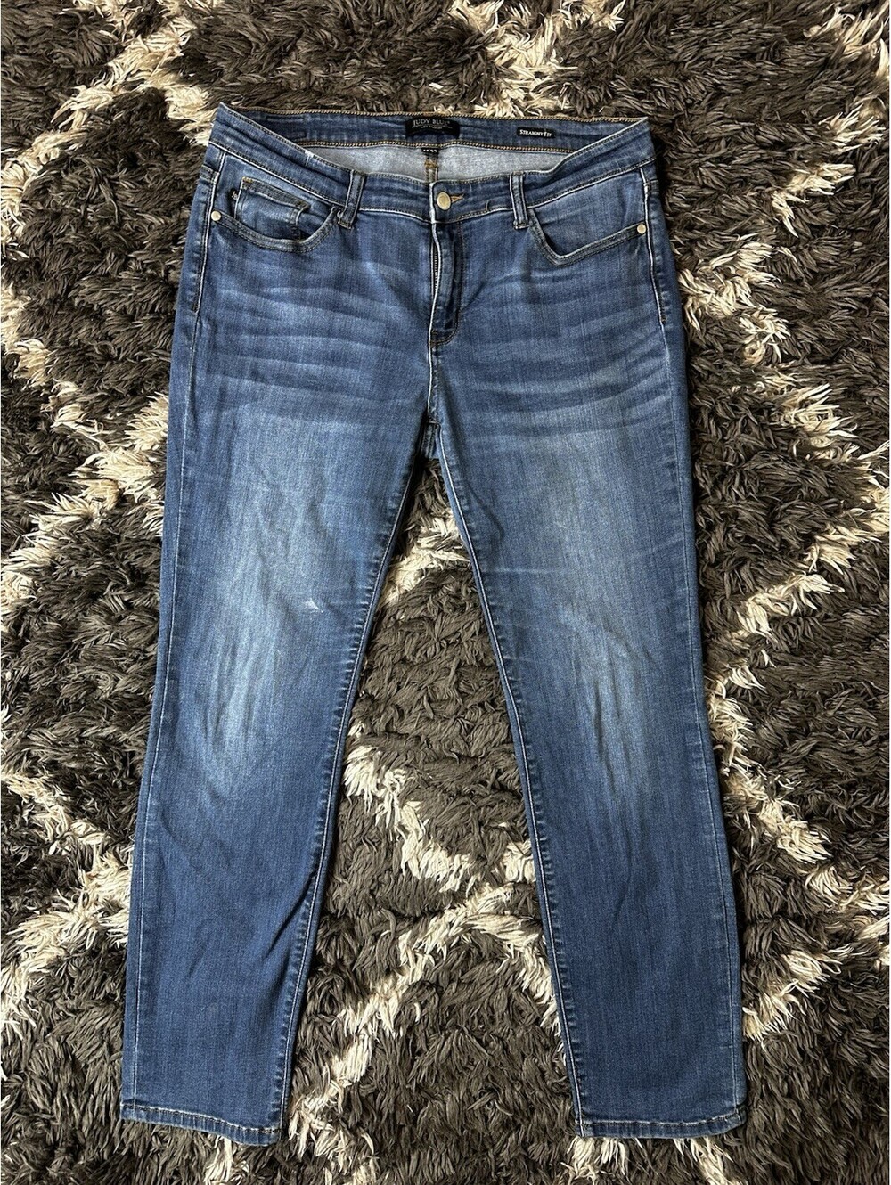 Judy Blue Womens Straight Fit Jeans Size 15/32 Blue Medium Wash Denim Pants